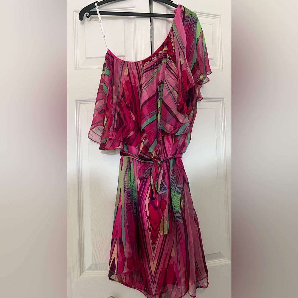 Analili Medium Size - Chic Pink Patterned Dress